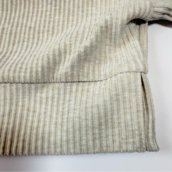 ALO Muse Hoodie Cropped Heathered Oatmeal Small - Picture 3 of 8